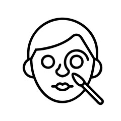 face painting icon, face painting line art - simple line art of face painting, perfect for face painting logos and icons and themed design 