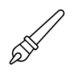 paintbrush icon, paintbrush line art - simple line art of paintbrush, perfect for paintbrush logos and icons and themed design 