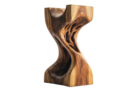 Unique and Creative Wooden Sculpture with Abstract Design and Texture