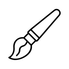 paintbrush with fine tip icon, paintbrush with fine tip line art - simple line art of paintbrush with fine tip, perfect for paintbrush with fine tip logos and icons and themed design 