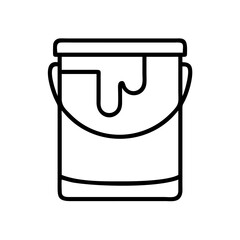 paint can icon, paint can line art - simple line art of paint can, perfect for paint can logos and icons and themed design 