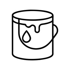 paint can icon, paint can line art - simple line art of paint can, perfect for paint can logos and icons and themed design 