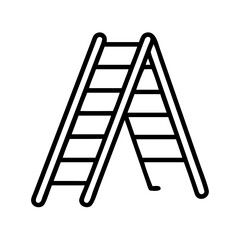 painter s ladder icon, painter s ladder line art - simple line art of painter s ladder, perfect for painter s ladder logos and icons and themed design 