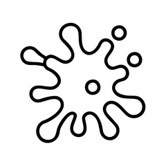 paint splatter icon, paint splatter line art - simple line art of paint splatter, perfect for paint splatter logos and icons and themed design 