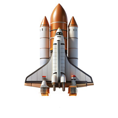 Rocket isolated on transparent background