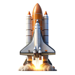 Naklejka premium Rocket isolated on transparent background