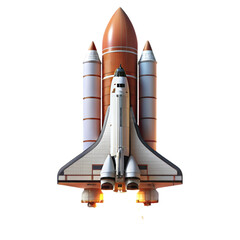 Naklejka premium Rocket isolated on transparent background