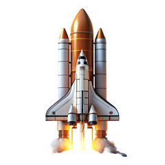 Rocket isolated on transparent background