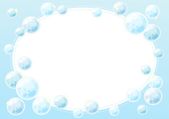 blue bubble party frame 2