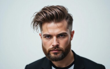 Portrait of trendy men's haircuts to welcome the new year