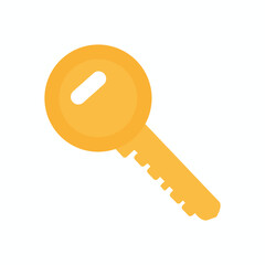 golden key isolated on white background