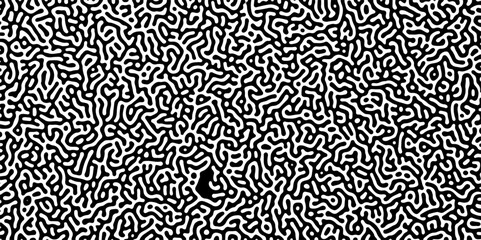 Diffusion reaction seamless vector pattern. Natural seamless line pattern. Linear design with biological shapes. Reaction-diffusion or truing pattern formation. abstract truing organic wallpaper.