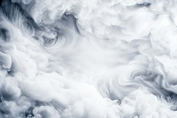 Fototapeta premium Abstract swirls of white and gray ink create a mesmerizing, ethereal image. Perfect for design or artistic projects.