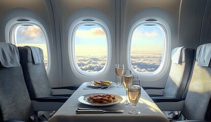 Luxury Airplane Dining: Above the Clouds