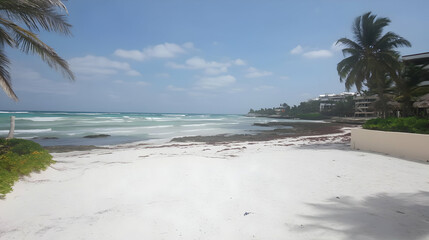 White Sand Beach Photo: Tropical Ocean View