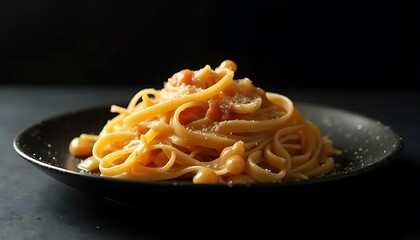 Creamy Pasta Delight: Golden Noodles with Parmesan and Chickpeas