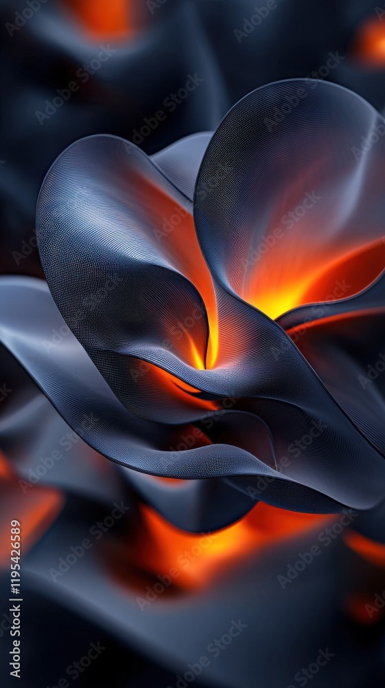Poster dynamic exploding bursts of abstract geometric shapes glow in dark setting for modern art enthusiast