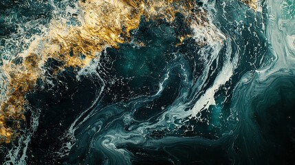 Environmental policy advocacy in ocean conservation abstract art high-resolution imagery natural dynamics aerial perspective