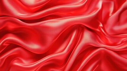Obraz premium Crimson Silk Drapery: A Luxurious Red Texture
