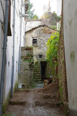 View of Carpinone, a small village in the province of Isernia, Molise