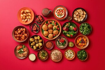 Colorful Display of Asian Culinary Delights