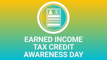 Earned Income Tax Credit Awareness Day web banner design illustration 