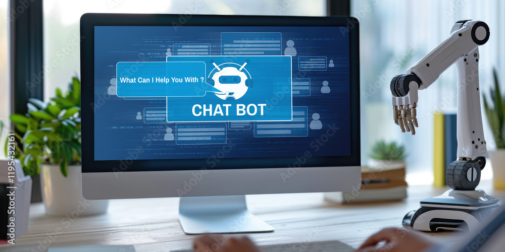 Poster chatbot software application for brisk online business that automatically reply to customer question