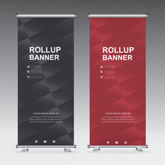 Professional Roll-Up Banner Design vector Templates