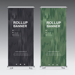 Professional Roll-Up Banner Design vector Templates