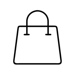 shopper s tote bag icon, shopper s tote bag line art - simple line art of shopper s tote bag, perfect for shopper s tote bag logos and icons and themed design 