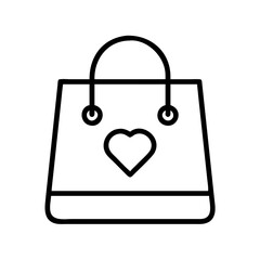 shopper s tote bag icon, shopper s tote bag line art - simple line art of shopper s tote bag, perfect for shopper s tote bag logos and icons and themed design 