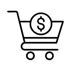 shopping cart with dollar sign icon