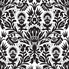 Traditional Russian vector seamless pattern in gzhel style. Can be used for banner, card, poster, invitation, label etc.