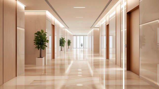 modern ases with flowers near white wall. interior design