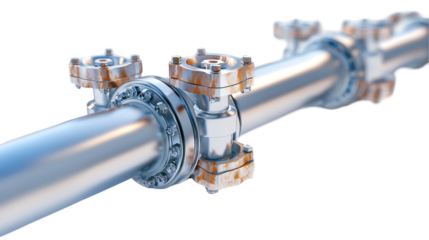 A pipe with a valve on it