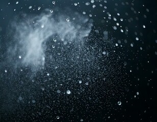 Obraz premium Misty Air and Droplets: Visualizing Spray, Steam, Fog, and Water Particles in Motion Generated image