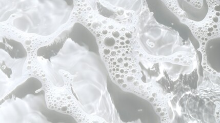 Obraz premium White foam texture closeup, horizontal, suitable for cleaning products, cosmetic textures, spa treatments and personal care items