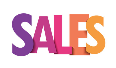 SALES colorful vector typography banner