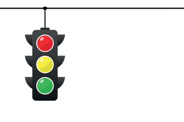 Hanging Traffic Light with Red, Yellow, Green Signals