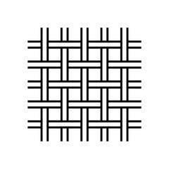 Interlacing Threads Fabric Pattern in Outline Style