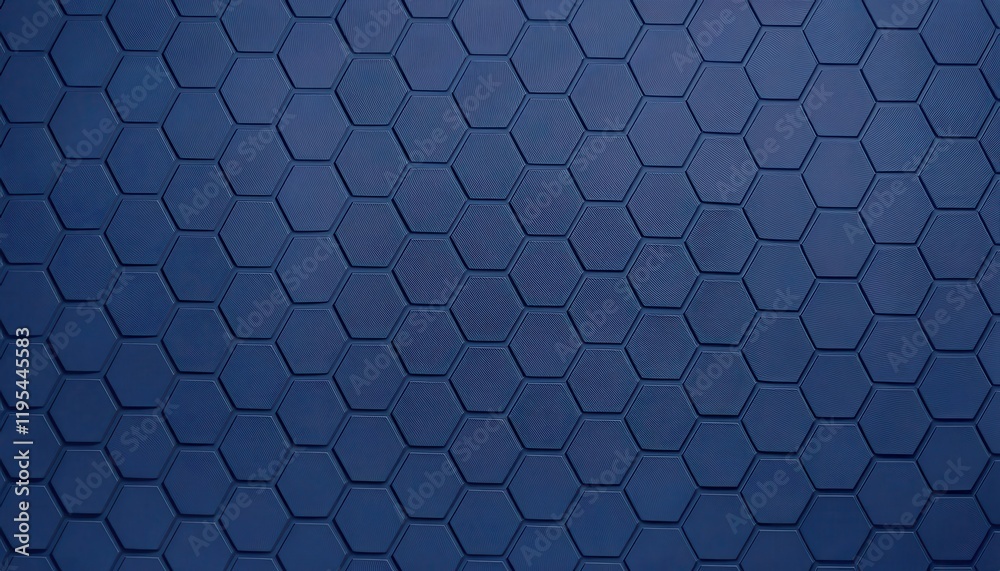 Poster geometric blue hexagonal pattern background with 3d effect, suitable for modern design concepts, tec