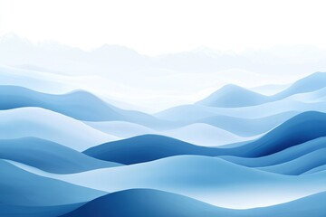 Fototapeta premium A background of blue and white sand dunes, with waves in the shape of mountains