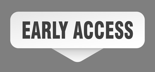 early access sticker. early access sign isolated on gray background
