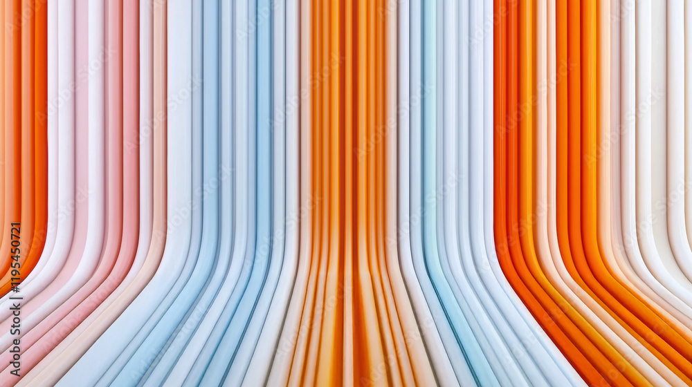 Leinwandbilder Vibrant abstract background with flowing lines in pastel colors, creating dynamic visual effect