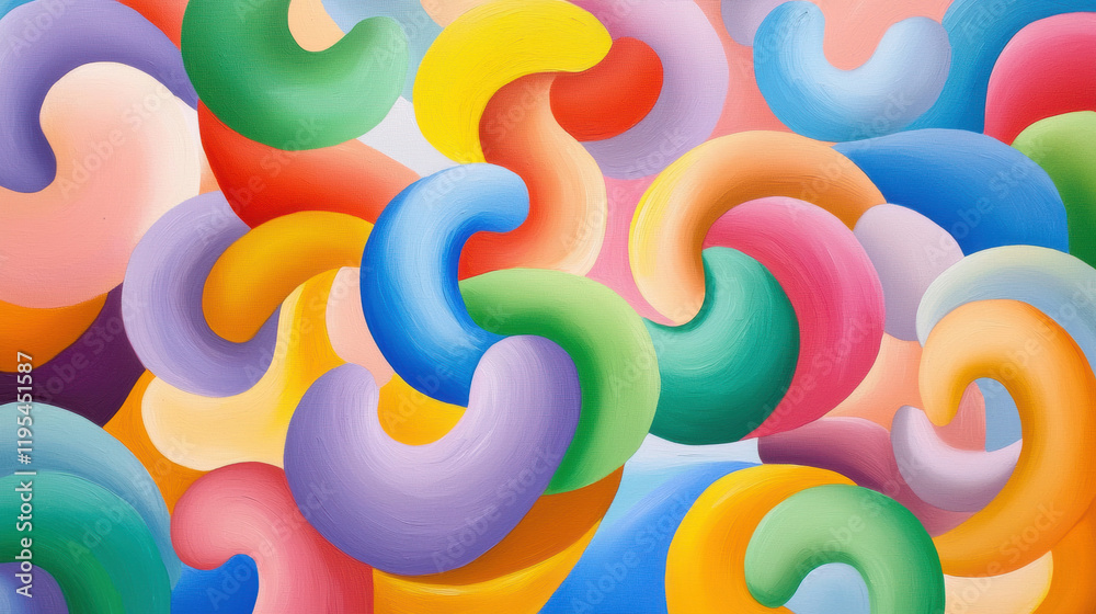 Aufkleber colorful abstract swirls create vibrant and dynamic composition, evoking joy and creativity