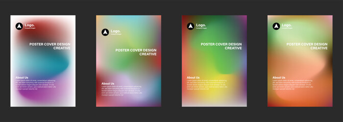 Obraz premium Creative Poster Cover Designs with Gradient Blends