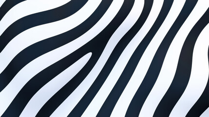 Stylish black and white zebra stripes create modern, dynamic pattern