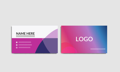 modern simple gradient business card.