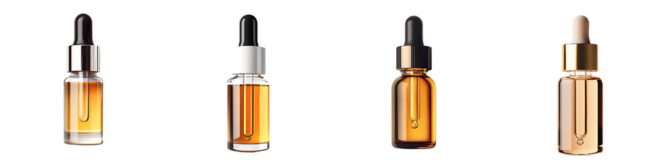 Face serum &ndash; A lightweight, concentrated formula designed to address specific skin concerns like wrinkles or dryness. Isolated on Clear White Background Highly Detailed