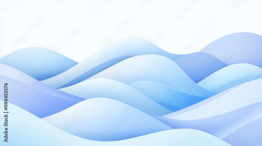 Aufkleber soft blue waves create serene and calming background, perfect for various designs